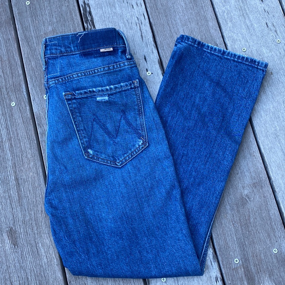 MOTHER Superior High Waisted Smokin Double Ankle - Size 28